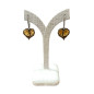 Boucles Ambre végétal feuilles Argent 925