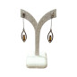Boucles Ambre Cognac Ovales Argent 925