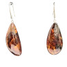 Boucles Ambre brute polie Argent 925