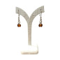 Boucles Ambre Cognac Argent 925