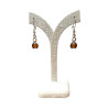 Boucles Ambre Cognac Argent 925