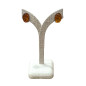 Boucles Ambre Ovales à clips Argent 925