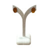Boucles Ambre Ovales à clips Argent 925