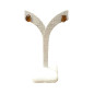 Boucles Ambre Cognac Rectangles Argent 925