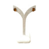 Boucles Ambre Cognac Rectangles Argent 925