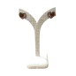 Boucles Ambre Cognac Cœur Argent 925