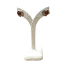 Boucles Ambre Cognac Cœur Argent 925