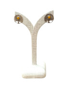 Boucles Ambre miel Arbre de vie Argent 925
