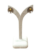 Boucles Ambre Arbre de vie Argent 925