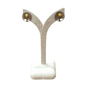 Boucles Ambre Arbre de vie Argent 925