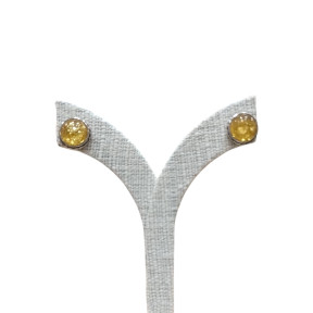 Boucles Ambre Demi-Boules Argent 925