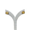 Boucles Ambre Demi-Boules Argent 925