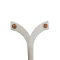 Boucles Ambre Cognac Demi-Boules Argent 925