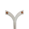 Boucles Ambre Cognac Demi-Boules Argent 925