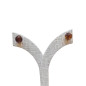 Boucles Ambre Cognac Boules Argent 925