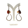 Boucles Ambre Cognac Dark et Light  Argent 925
