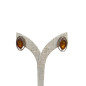 Boucles Ambre Ovales Argent 925