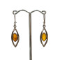 Boucles Ambre Ovales Argent 925