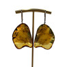 Boucles Ambre brute polie Argent 925