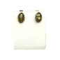 Boucles Ambre végétal Ovales Argent 925 Clou