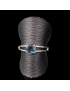 Bague Topaze bleue argent 925 Taille 54