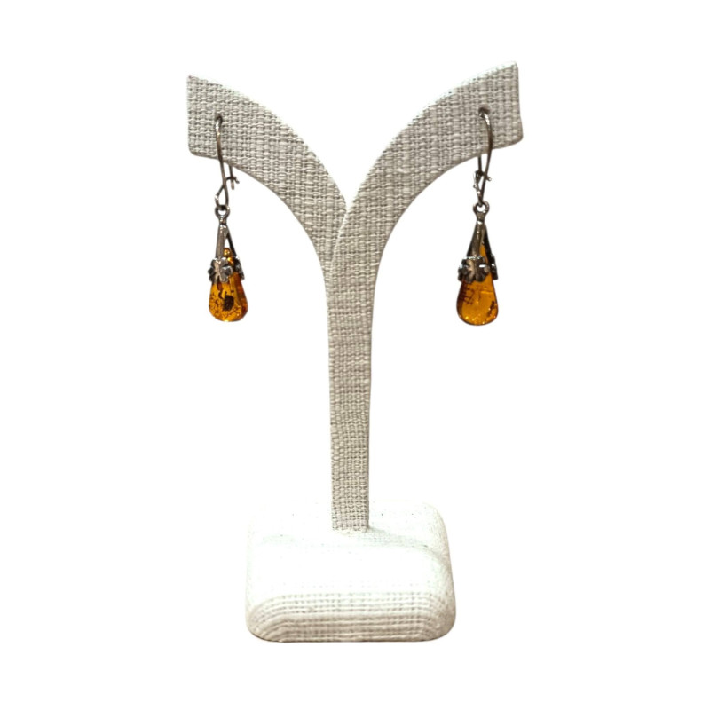 Boucles Ambre Argent 925