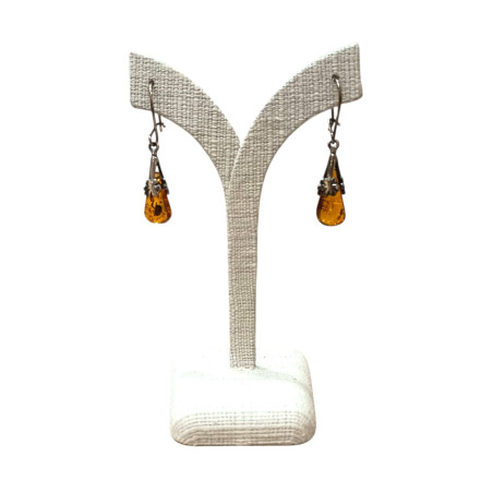 Boucles Ambre Argent 925