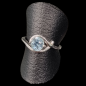 Bague Topaze bleue argent 925 Taille 54