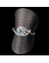 Bague Topaze bleue argent 925 Taille 54