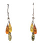 Boucles Ambre trois couleurs Argent 925