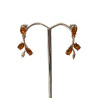 Boucles Ambre feuilles Argent 925