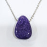 Pendentif Charoïte sur Chaîne Acier Inox 42 + 5 cm