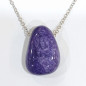 Pendentif Charoïte sur Chaîne Acier Inox 21 + 5 cm