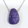 Pendentif Charoïte sur Chaîne Acier Inox 42 + 5 cm