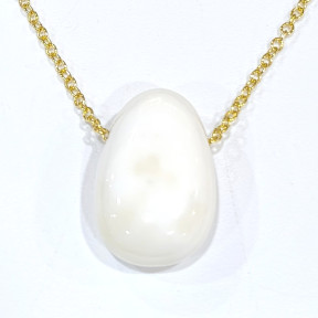 Pendentif Coquille de Bénitier ( Tricdane Géant) sur Chaîne Plaquée or 21 + 2 cm