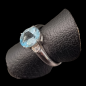 Bague Topaze bleue argent 925 Taille 56