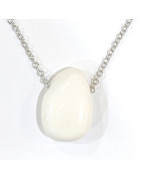 Pendentif Coquille de Bénitier ( Tricdane Géant) sur Chaîne Acier inox 42 + 5 cm