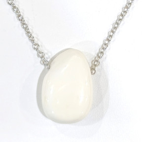 Pendentif Coquille de Bénitier ( Tricdane Géant) sur Chaîne Acier inox 42 + 5 cm