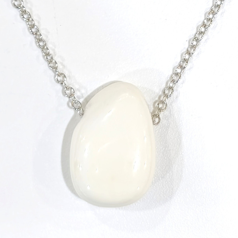 Pendentif Coquille de Bénitier ( Tricdane Géant) sur Chaîne Acier inox 42 + 5 cm