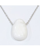 Pendentif Coquille de Bénitier ( Tricdane Géant) sur Chaîne Acier inox 42 + 5 cm
