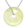 Pendentif  Jade Donut sur Chaîne Acier Inox 42 + 5 cm