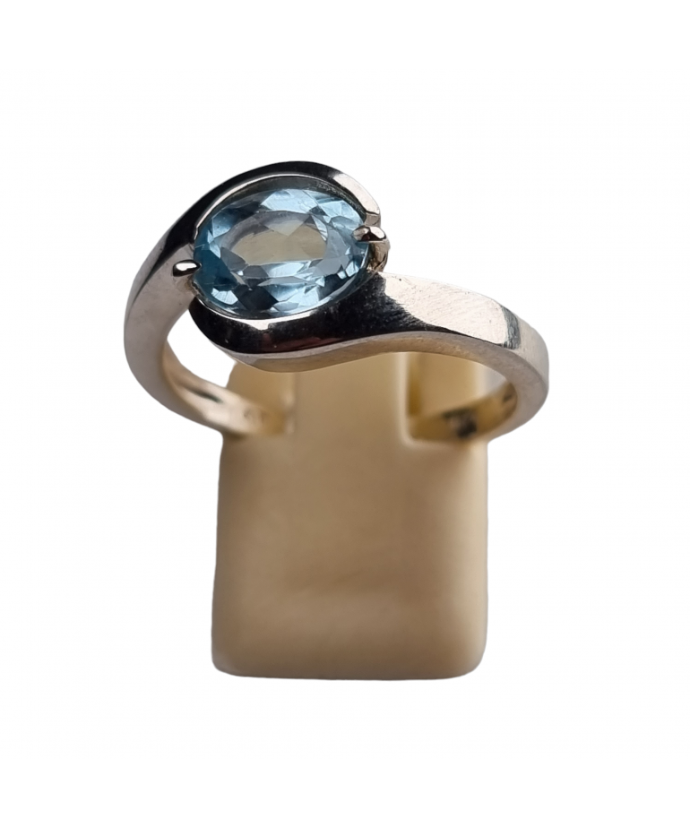 Bague Topaze bleue argent 925