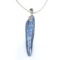 Pendentif Cyanite Bleue sur Cordon Argent Pailleté Réglable