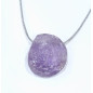 Pendentif Amétrine sur Cordon Gris Pailleté Réglable