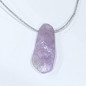 Pendentif Amétrine sur Cordon Gris Pailleté Réglable