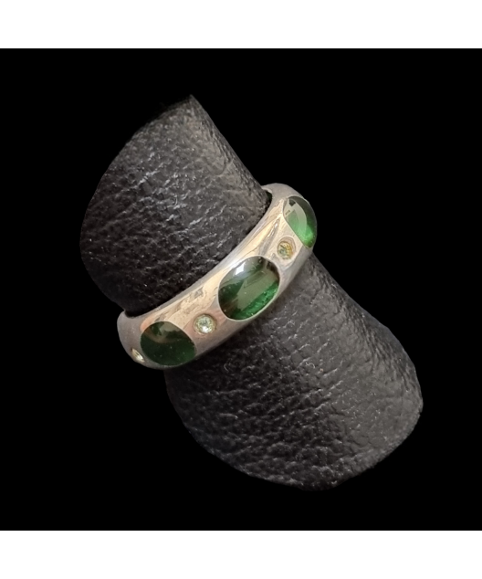 Anneau Bakélite Argent 925 Taille 56