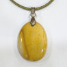 Pendentif Jaspe Mokaïte sur Cordon Vert Réglable 42 + 5 cm