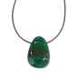 Pendentif Fuschite avec Cordon Marron Réglable