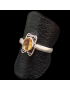Bague Citrine Madère Naturelle Argent 925 Taille 56