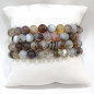 Bracelet Agate du Botswana Pierres Rondes 8mm
